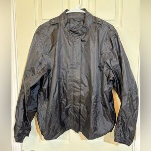 Harley Davidson Black Windbreaker Jacket Lightweight Biker Size M
